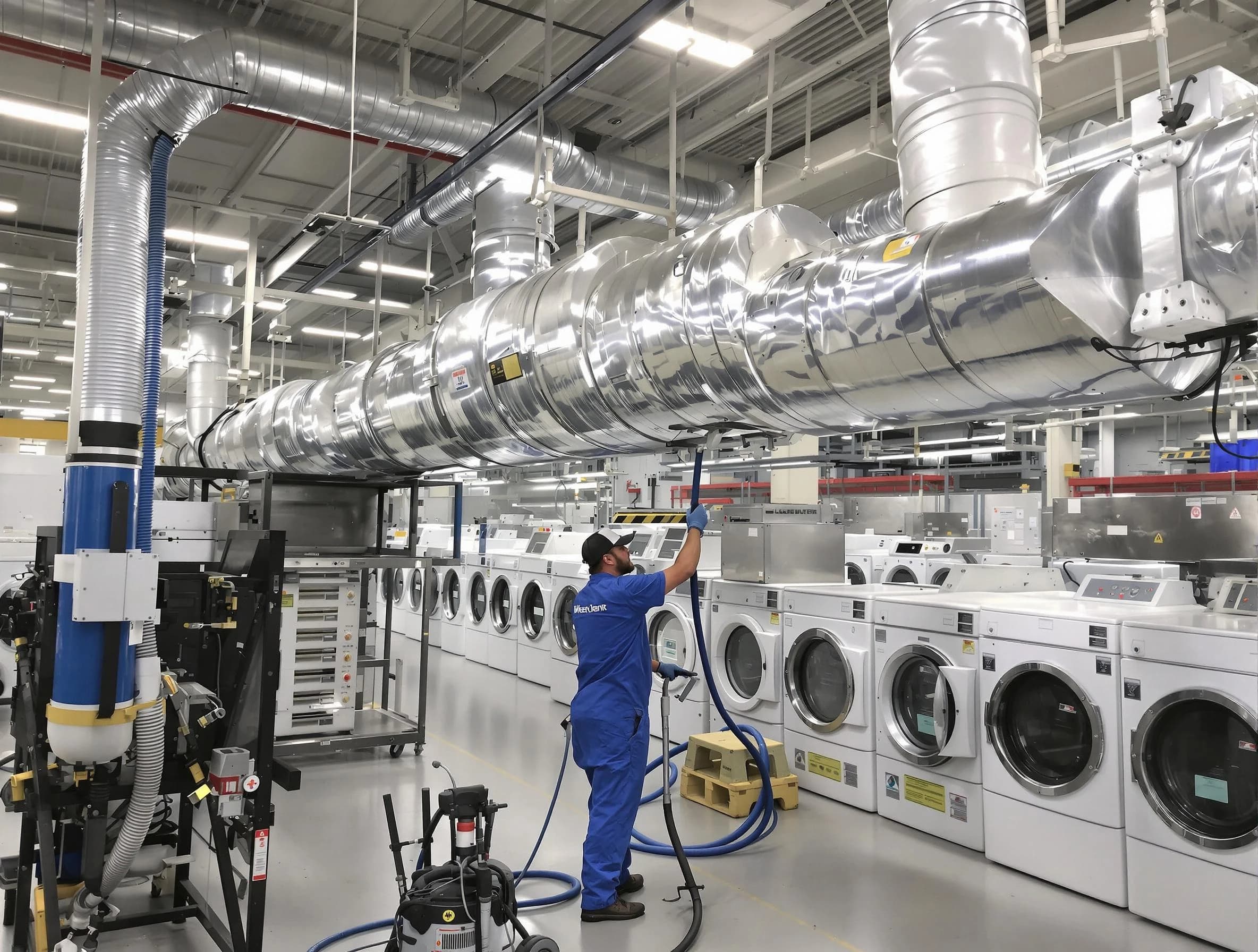 Weymouth Dryer Vent Cleaning team performing heavy-duty industrial dryer vent cleaning in Weymouth