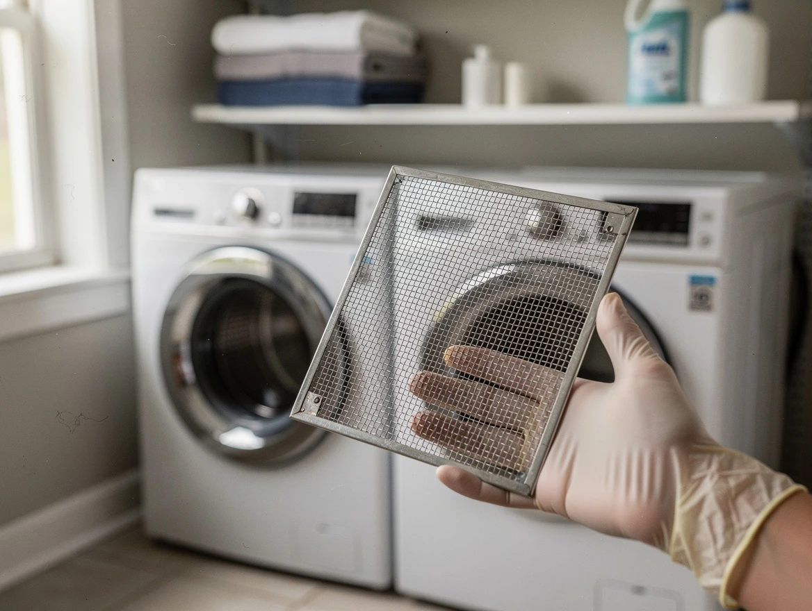 Weymouth Dryer Vent Cleaning specialist performing detailed lint trap cleaning service in Weymouth