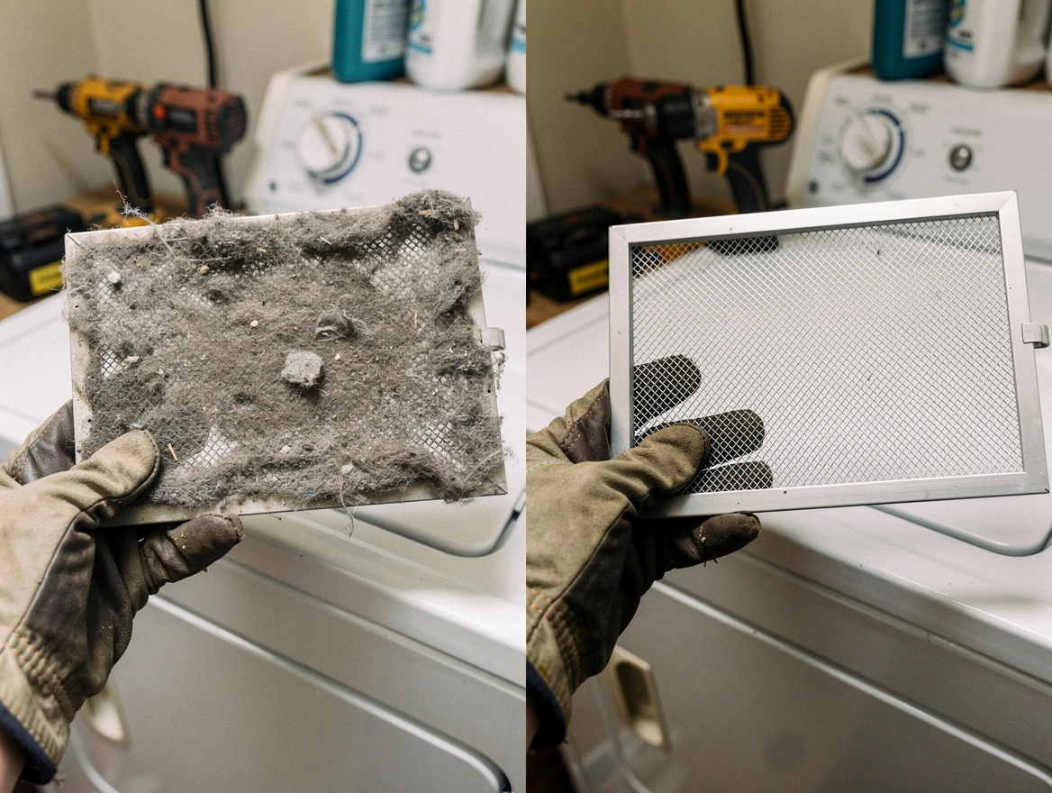 Professional lint trap cleaning by Weymouth Dryer Vent Cleaning in Weymouth